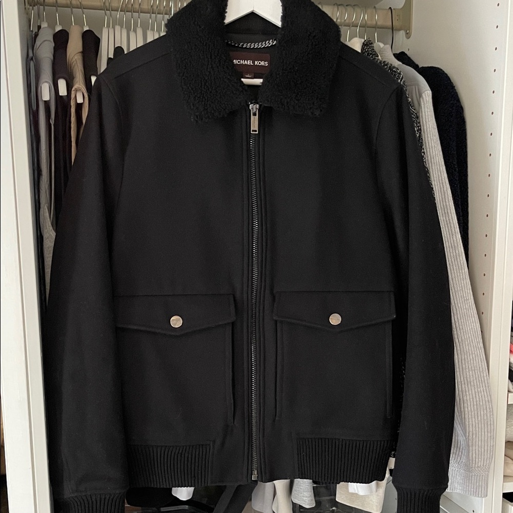 Michael Kors Black Bomber Jacket